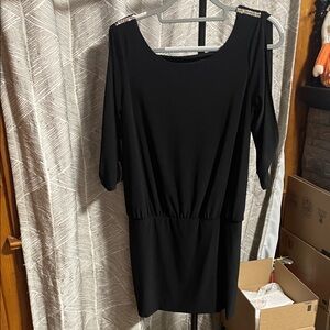 Betsy & Adam Elegant Black Long Sleeve Dress